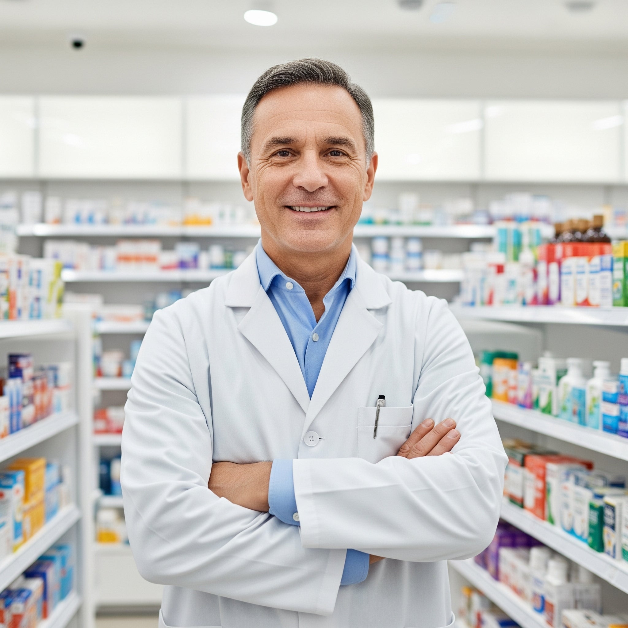 Pharmacist standing in an Idaho pharmacy